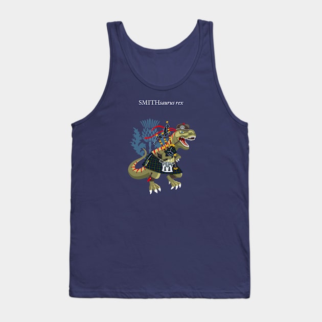 Clanosaurus Rex SMITHsaurus Rex Smith clan Scotland Family Tartan Tank Top by BullShirtCo